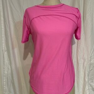 Lululemon  tech short sleeve hot pink running shirt size s
